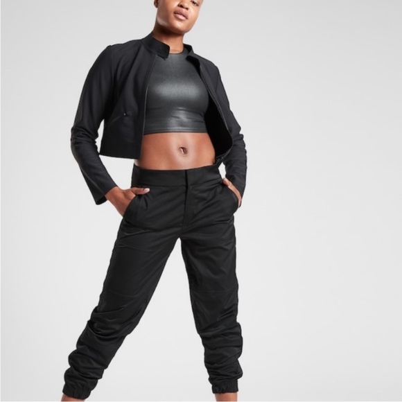 Athleta | Conscious Crop Bra Top in Black Shine Size Large - Picture 3 of 8